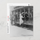 Een NYC Streetcar instappen Briefkaart (Voorkant / Achterkant)