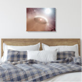 Een O-ster net achter een jonge, koelere ster Canvas Afdruk (Insitu (Slaapkamer))