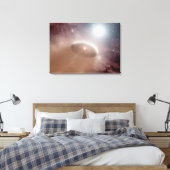 Een O-ster net achter een jonge, koelere ster Canvas Afdruk (Insitu (Slaapkamer))