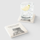 Een obstakel is vaak een springplank motivatie stenen onderzetter (Zijkant)