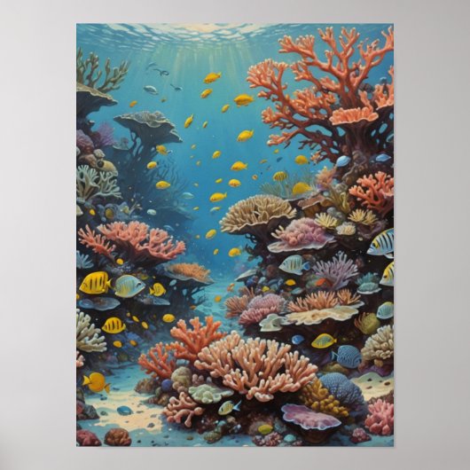 Een oceaan rif duik poster (Voorkant)