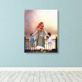 Een Ocean Love Wrapped Canvas Print (Insitu (Houten vloer))