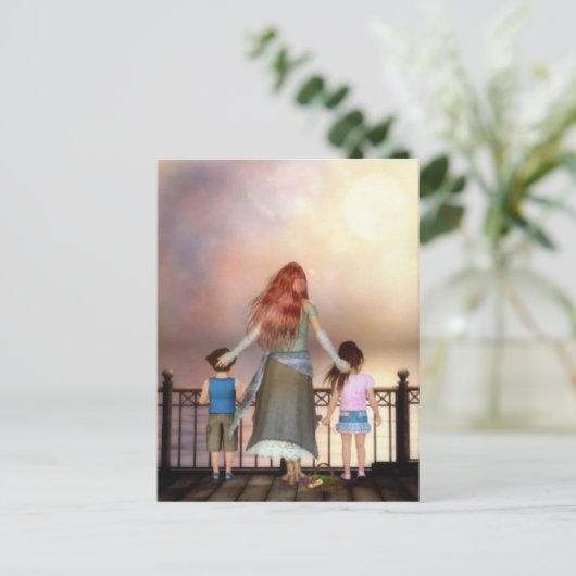 Een Ocean of Love Briefkaart (tekst) (Staand voorkant)