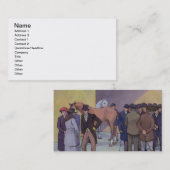 Een ochtend bij Tattersall (olie op doek) Visitekaartje (Voorkant / Achterkant)