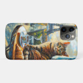 Een ochtend in Parijs | Lapjeskat in een café Case-Mate iPhone Case (Achterkant (horizontaal))