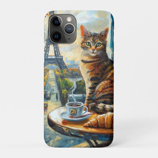 Een ochtend in Parijs | Lapjeskat in een café Case-Mate iPhone Case (Achterkant)
