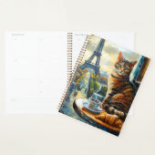 Een ochtend in Parijs | Lapjeskat in een café Planner (Display)