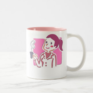 Een ochtend zonder koffie is als slapen. tweekleurige koffiemok