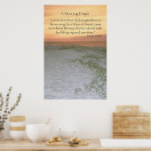 Een ochtendgebed uit Psalm 143:8 Poster (Keuken)