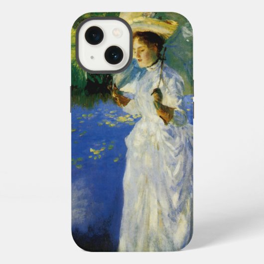 Een ochtendwandeling iPhone hoesje (Achterkant)