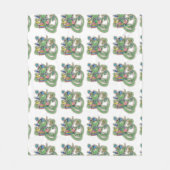 Een octopus die graag leest fleece deken (Voorkant)