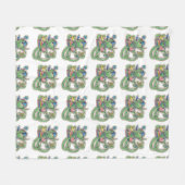 Een octopus die graag leest fleece deken (Voorkant (Horizontaal))