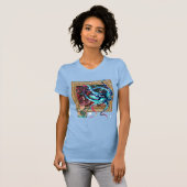 Een octopus, een camera en een donkere kaart t-shirt (Voorkant volledig)