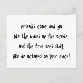 "Een octopus op je gezicht" Briefkaart