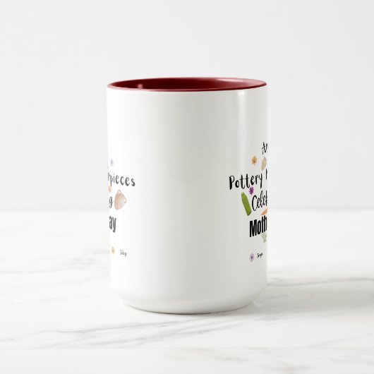 Een Ode aan Aardewerk Moeder Moederdag Mok (Midden)