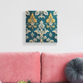 Een ode aan Damast charme Canvas Afdruk (Insitu (Woonkamer))