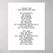 Een ode aan papa | Dit gedicht personaliseren Poster (Voorkant)