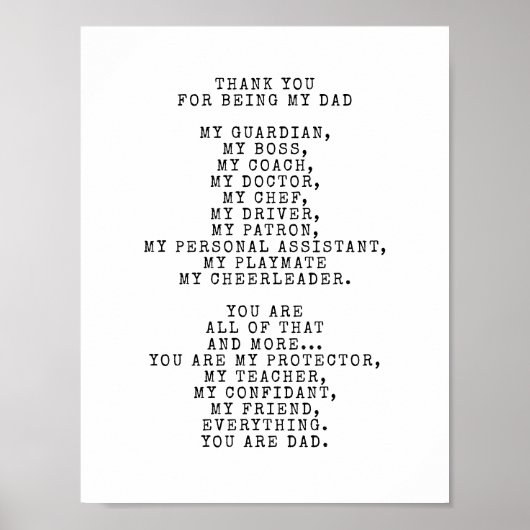 Een ode aan papa | Dit gedicht personaliseren Poster (Voorkant)