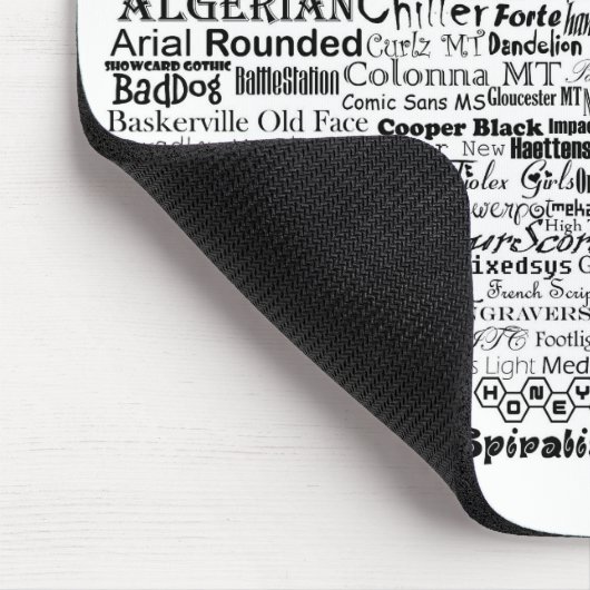 Een ode aan veel Fonts Mousepad Muismat (Hoek)