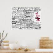 Een ode aan Vele Doopvonten Poster (Keuken)