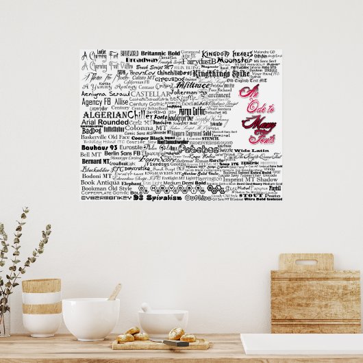 Een ode aan Vele Doopvonten Poster (Keuken)