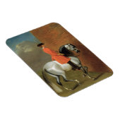 Een oefening in de Haute Ecole: Het passeren naar  Magneet (Rechterzijde)