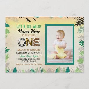 Eén Oerwoud 1e verjaardag Safari ZOO Foto Kaart