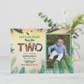 Eén Oerwoud 2e verjaardag van Safari ZOO Foto Kaart (Staand voorkant)