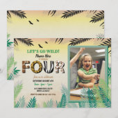 Eén Oerwoud 4e verjaardag 4 Safari ZOO Foto Kaart (Voorkant / Achterkant)