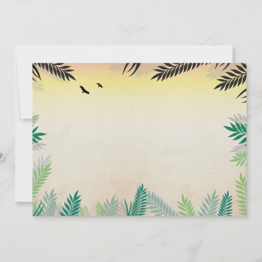 Een Oerwoud 8e Verjaardagsfeest 8 Safari ZOO Foto Kaart (Achterkant)