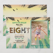 Een Oerwoud 8e Verjaardagsfeest 8 Safari ZOO Foto Kaart (Voorkant / Achterkant)