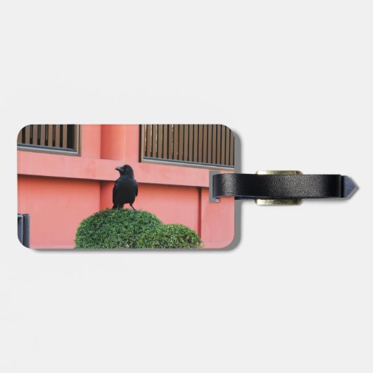 Een Oerwoud met grote vulling bedekt een baars op  Bagagelabel (Achterkant horizontaal)