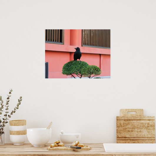 Een Oerwoud met grote vulling bedekt een baars op Poster (Keuken)