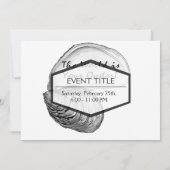 Een oester schelp met gezegde: "De wereld is jouw  Kaart (Achterkant)