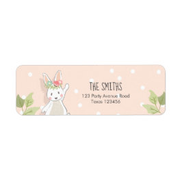 Een of ander Bunny Return Address Labels Paasroze