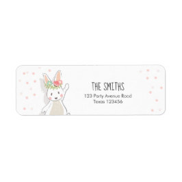 Een of ander Bunny Return Address Labels Paasroze