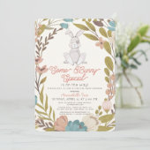 Een of ander Bunny Special Floral Girl Virtual Bab Kaart (Staand voorkant)