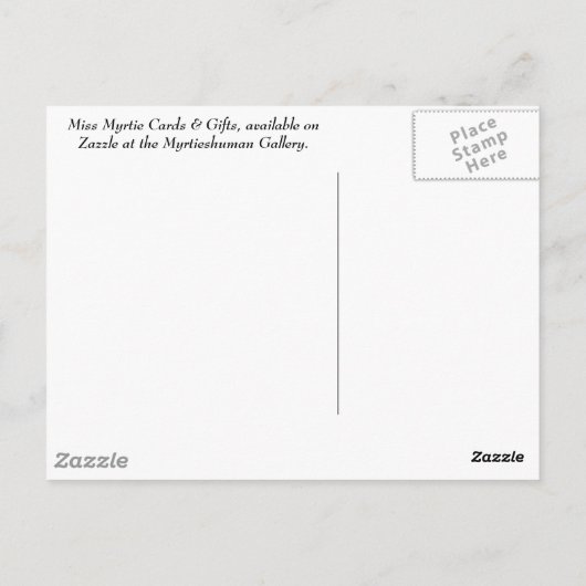 Een of ander konijn houdt van je! briefkaart (Achterkant)