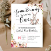 Een of ander konijn is een verjaardagsuitnodiging kaart