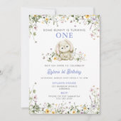 Een of ander konijn wordt één Paarse jongen 1e ver Kaart (Voorkant)