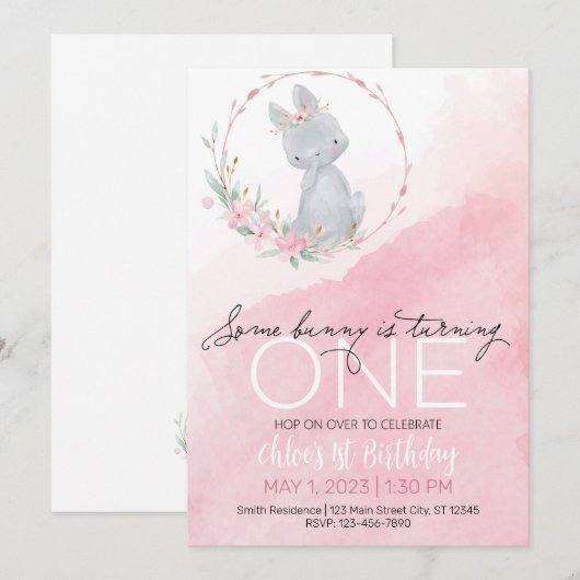 Een of ander konijn wordt er een kaart (Voorkant / Achterkant)