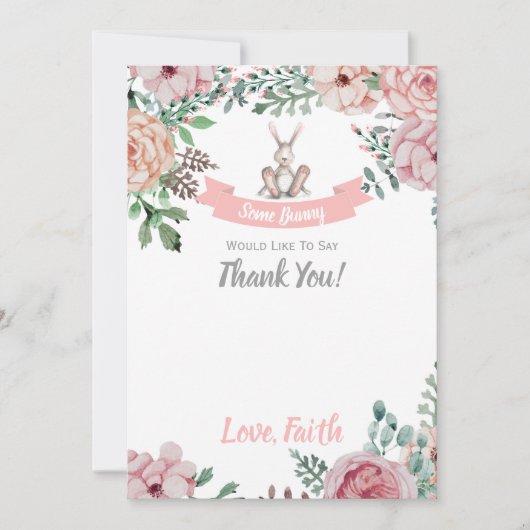 Een of andere Bunny bedankkaart (Voorkant)