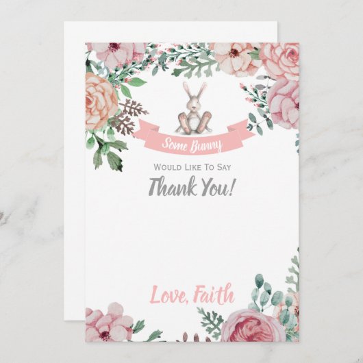Een of andere Bunny bedankkaart (Voorkant / Achterkant)