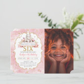 Een of andere bunny draait 6 zestigste verjaardag  kaart (Staand voorkant)