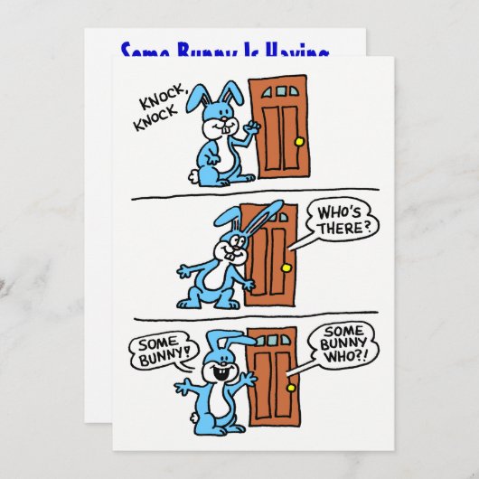 Een of andere Bunny heeft een feest nodig Kaart (Voorkant / Achterkant)