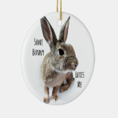 Een of andere Bunny houdt van Collectie Rabbit Pas Keramisch Ornament (Rechts)