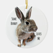 Een of andere Bunny houdt van Collectie Rabbit Pas Keramisch Ornament (Voorkant)