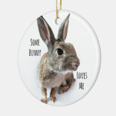 Een of andere Bunny houdt van Collectie Rabbit Pas Keramisch Ornament (Links)
