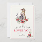 Een of andere Bunny houdt van je Anemone Valentijn Feestdagenkaart (Voorkant)