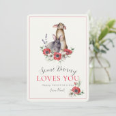 Een of andere Bunny houdt van je Anemone Valentijn Feestdagenkaart (Staand voorkant)